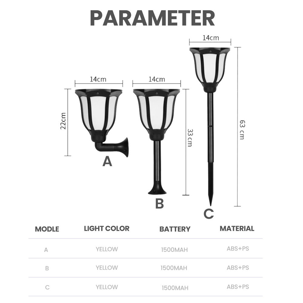 High Quality Ip65 Waterproof Solar Torch Light, Solar Flickering Light Garden Led Solar Flame Light (9)